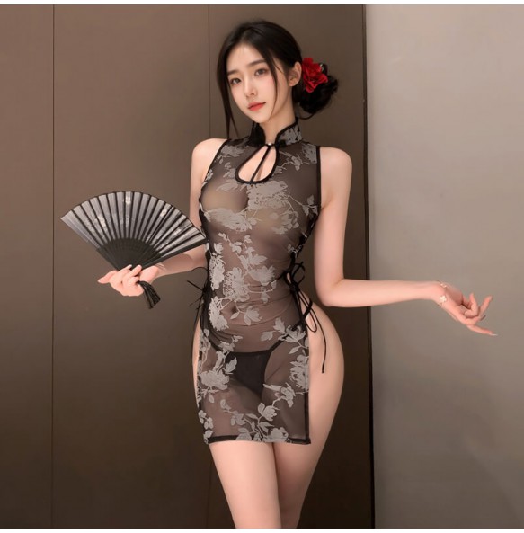 FEE ET MOI - Jiangnan Beauty Sheer Cheongsam (Black)